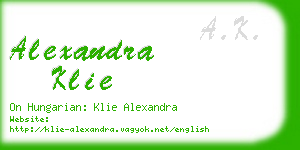 alexandra klie business card